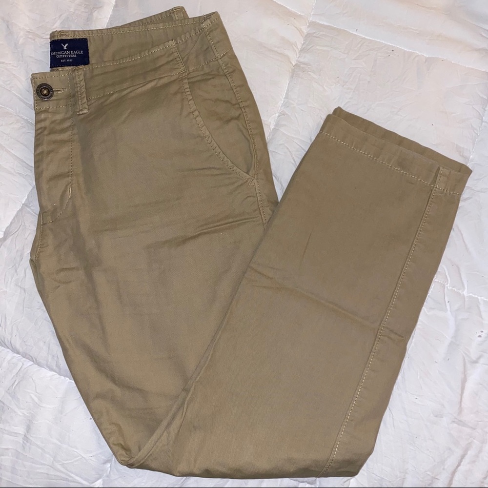 American Eagle Slim Straight Khaki Dress Pants